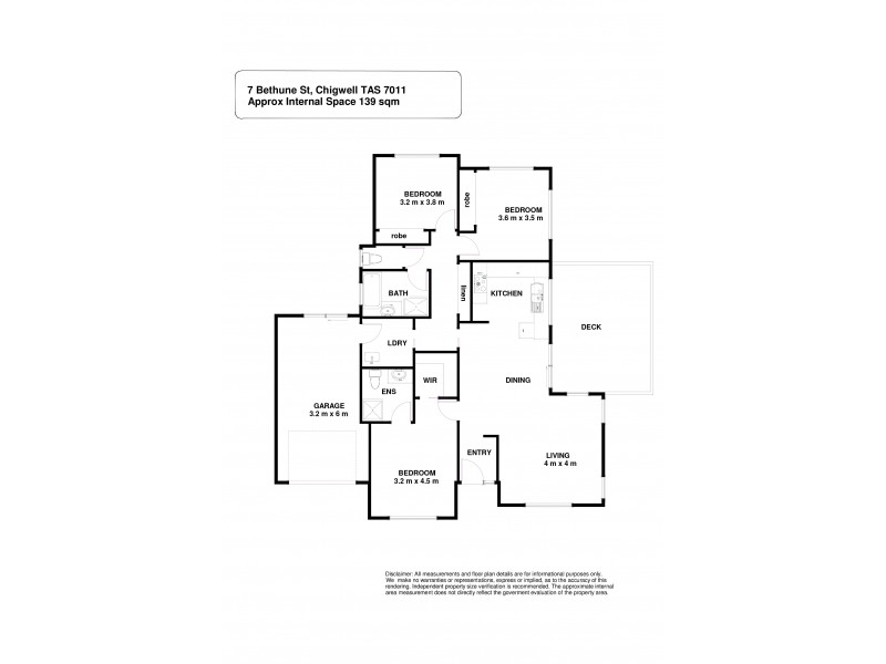 7 Bethune Street, Chigwell TAS 7011 Floorplan