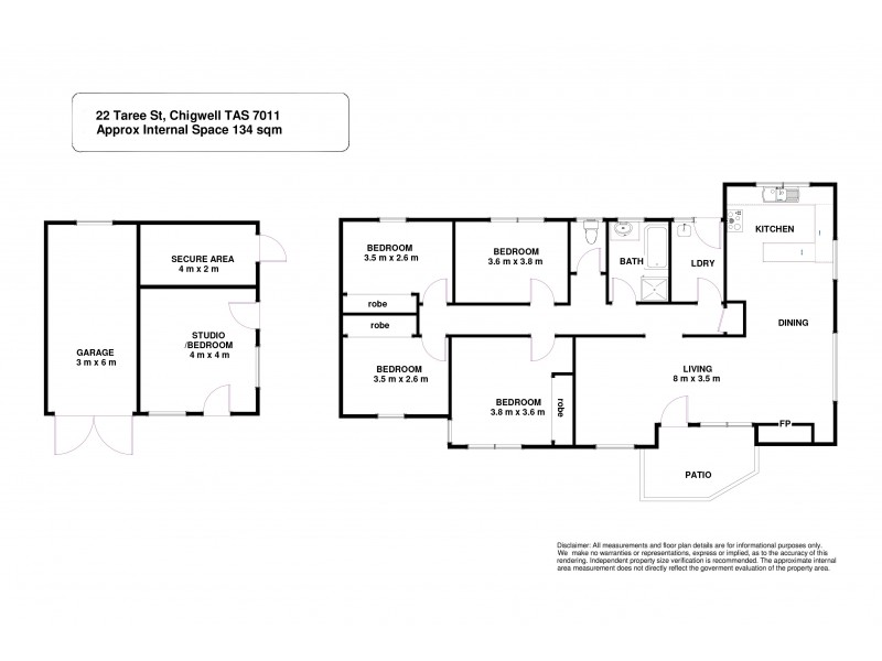 22 Taree Street, Chigwell TAS 7011 Floorplan
