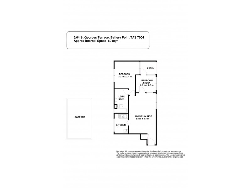 6/64 St Georges Terrace, Battery Point TAS 7004 Floorplan