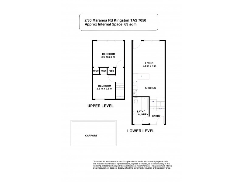 2/30 Maranoa Road, Kingston TAS 7050 Floorplan