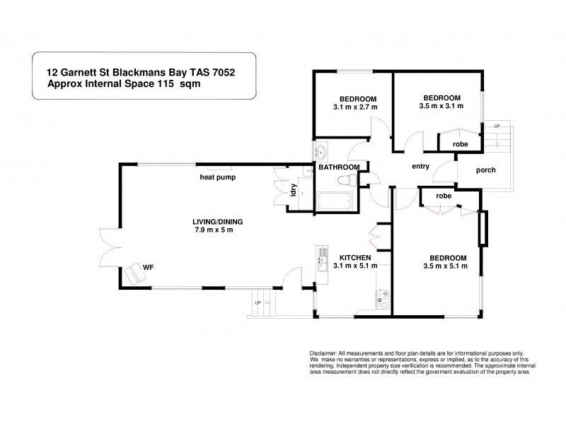 12 Garnett Street, Blackmans Bay TAS 7052 Floorplan