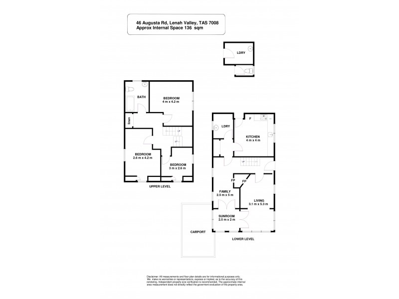 46 Augusta Road, Lenah Valley TAS 7008 Floorplan