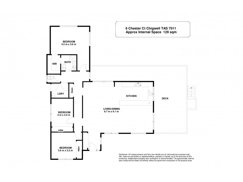 6 Chester Court, Chigwell TAS 7011 Floorplan