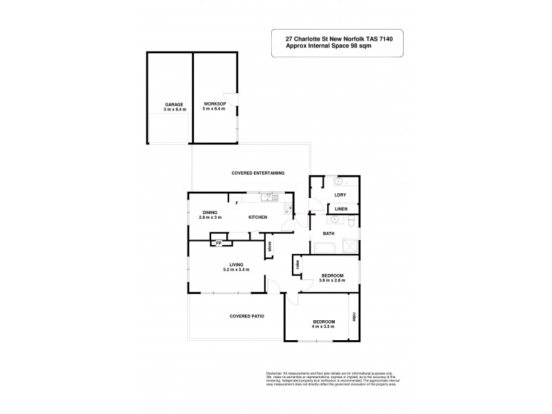 27 Charlotte Street, New Norfolk TAS 7140 Floorplan