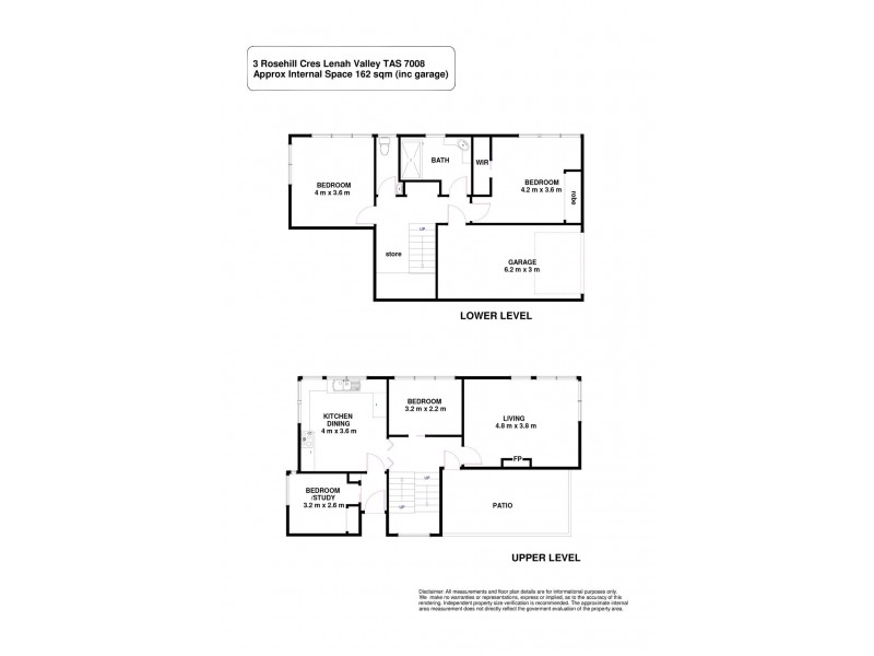 3 Rosehill Crescent, Lenah Valley TAS 7008 Floorplan