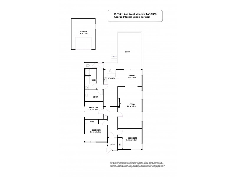 13 Third Avenue, West Moonah TAS 7009 Floorplan
