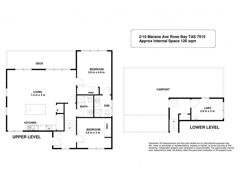 2/10 Marana Avenue, Rose Bay TAS 7015 Floorplan