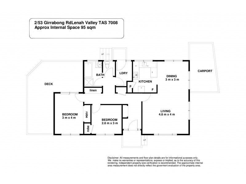 2/53 Girrabong Road, Lenah Valley TAS 7008 Floorplan
