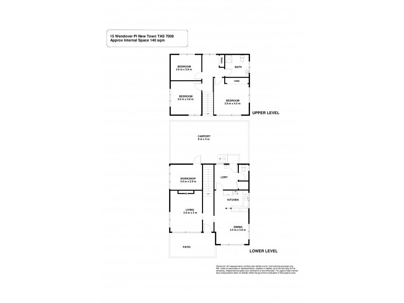 15 Wendover Place, New Town TAS 7008 Floorplan