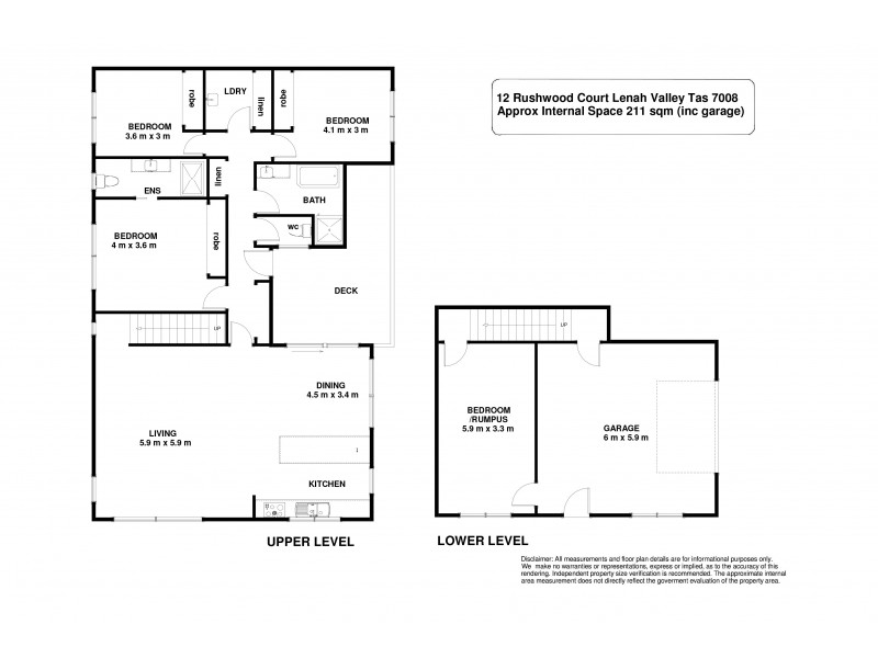 Lenah Valley TAS 7008 Floorplan