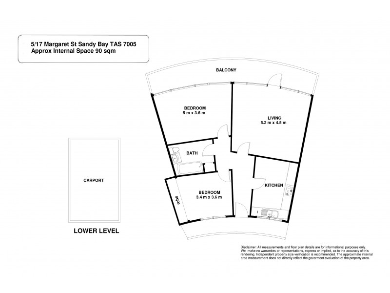 5/17 Margaret Street, Sandy Bay TAS 7005 Floorplan