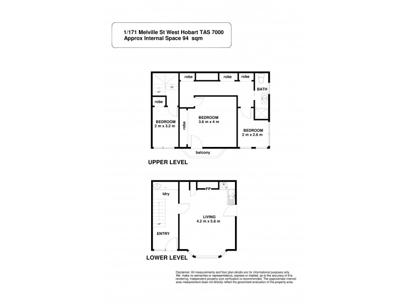 1/171 Melville Street, West Hobart TAS 7000 Floorplan