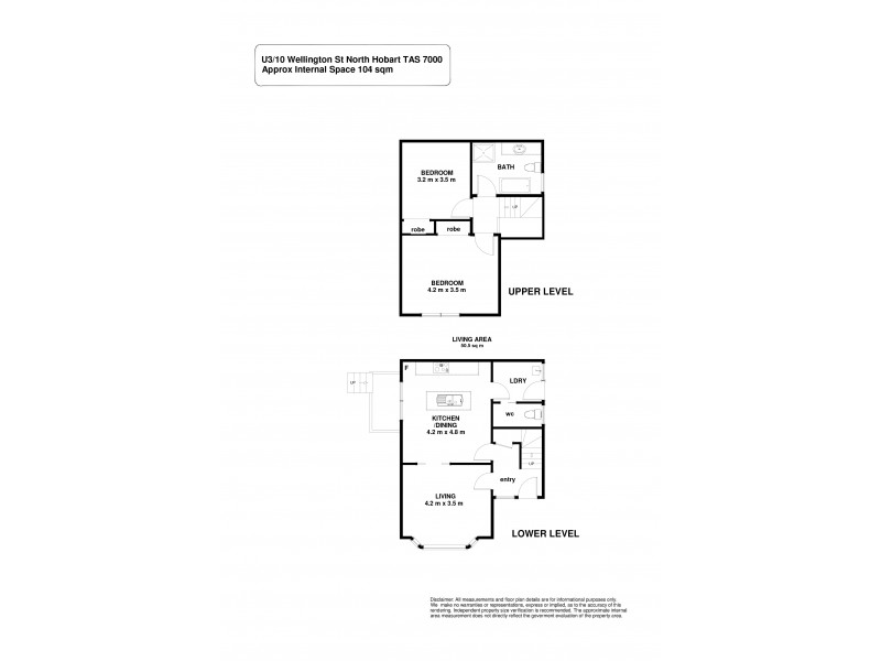 3/10 Wellington Street, North Hobart TAS 7000 Floorplan