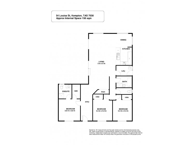 54 Louisa Street, Kempton TAS 7030 Floorplan