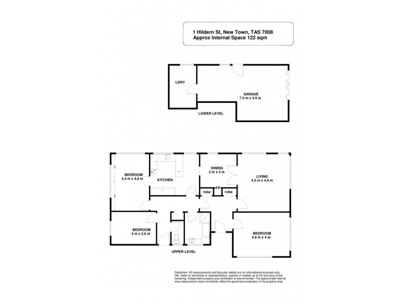 1 Hildern Street, New Town TAS 7008 Floorplan