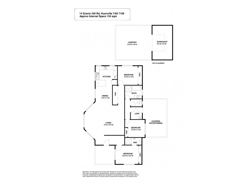 14 Scenic Hill Road, Huonville TAS 7109 Floorplan