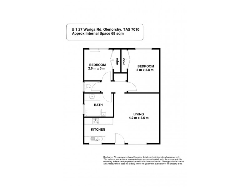 1/27 Wariga Road, Glenorchy TAS 7010 Floorplan