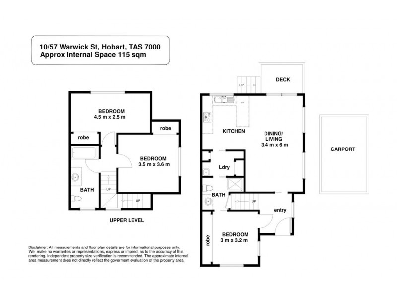10/57 Warwick Street, Hobart TAS 7000 Floorplan