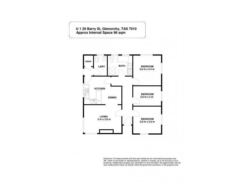 1/29 Barry Street, Glenorchy TAS 7010 Floorplan