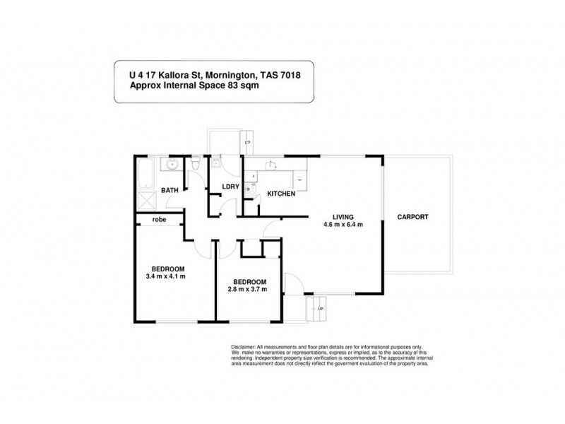 4/17 Kallora Street, Mornington TAS 7018 Floorplan