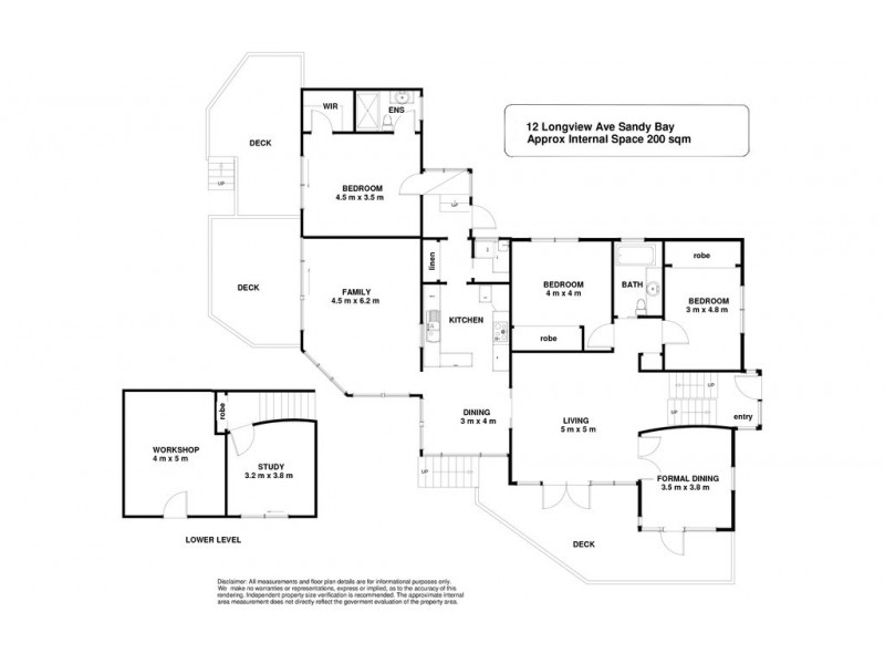 12 Longview Avenue, Sandy Bay TAS 7005 Floorplan