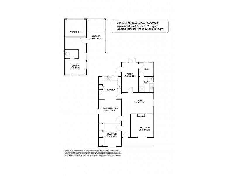 6 Powell Street, Sandy Bay TAS 7005 Floorplan
