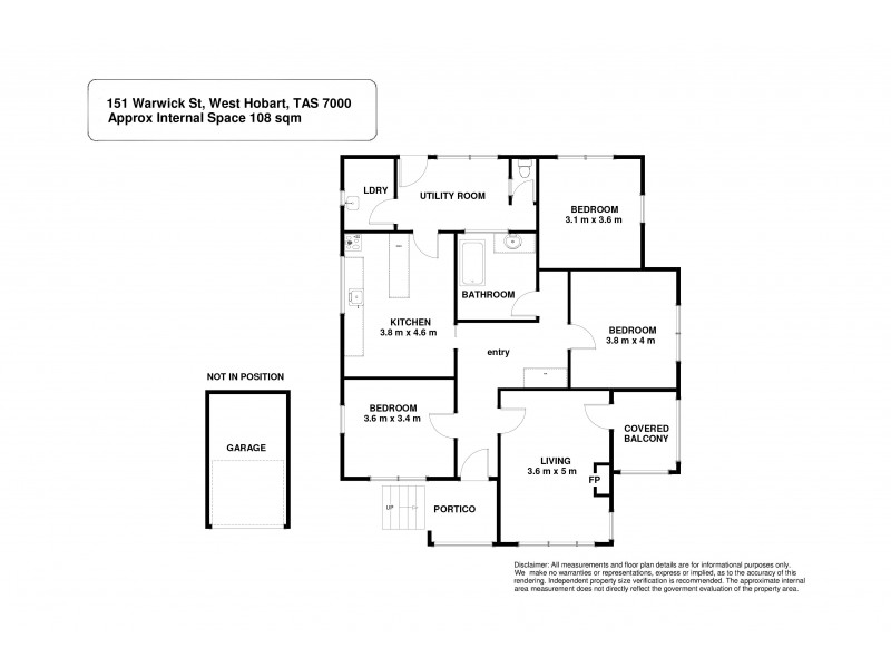 151 Warwick Street, West Hobart TAS 7000 Floorplan