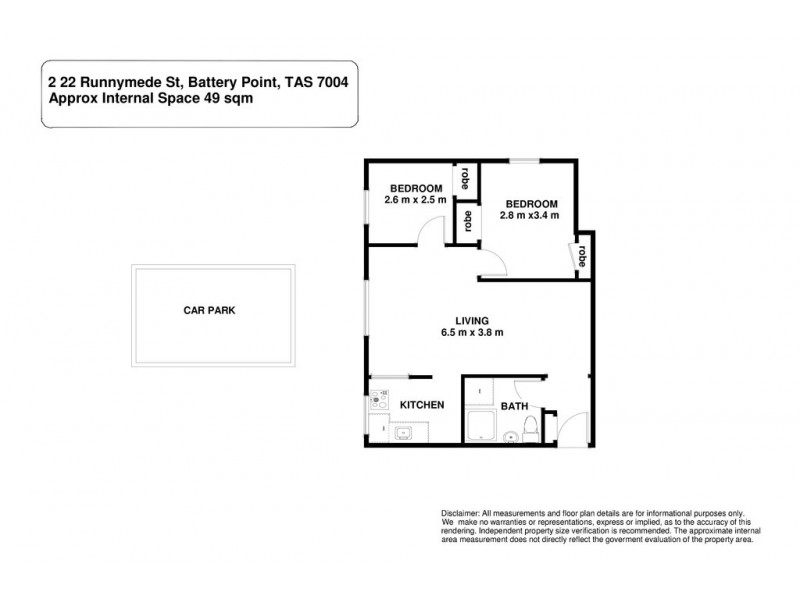 2/22 Runnymede Street, Battery Point TAS 7004 Floorplan
