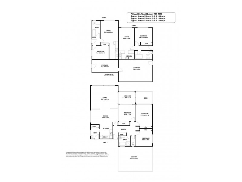 7 Kirval Court, West Hobart TAS 7000 Floorplan