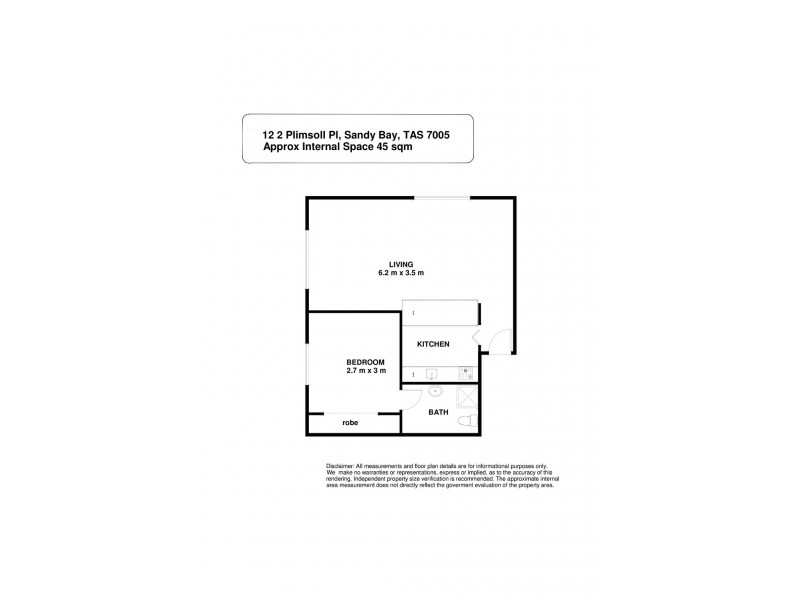 12/2 Plimsoll Place, Sandy Bay TAS 7005 Floorplan