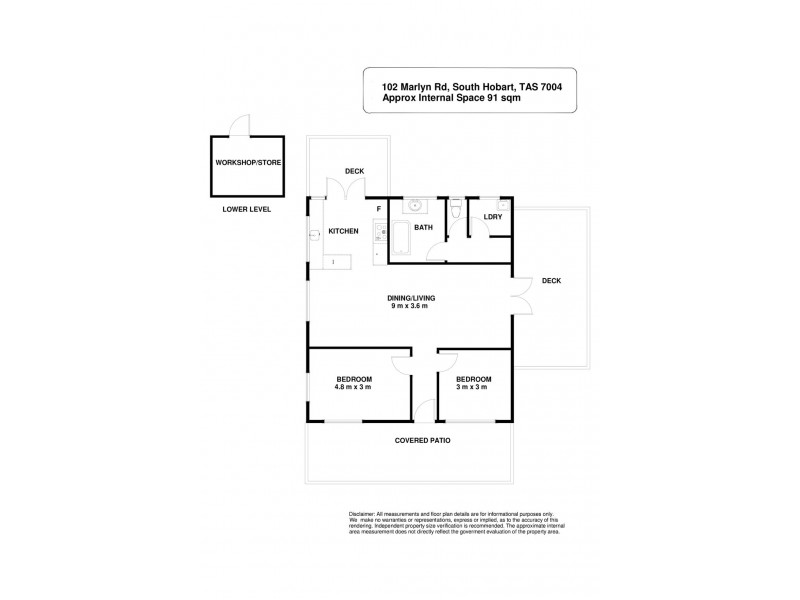 102 Marlyn Road, South Hobart TAS 7004 Floorplan