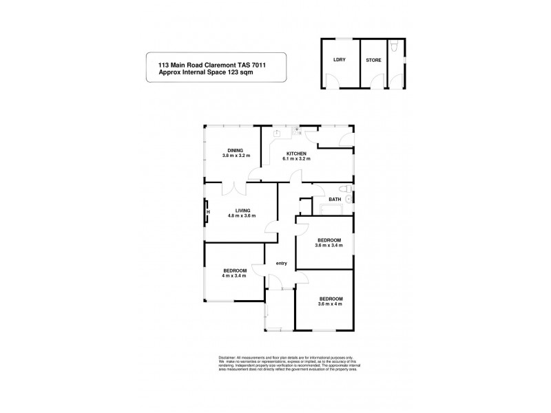 113 Main Road, Claremont TAS 7011 Floorplan
