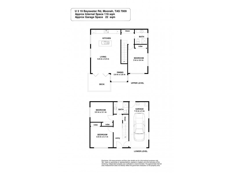 3/19 Bayswater Road, Moonah TAS 7009 Floorplan