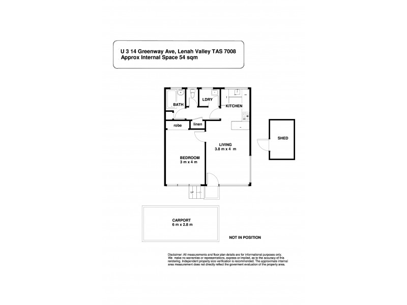 3/14 Greenway Avenue, Lenah Valley TAS 7008 Floorplan