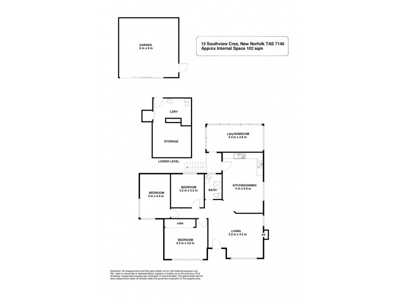 13 Southview Crescent, New Norfolk TAS 7140 Floorplan