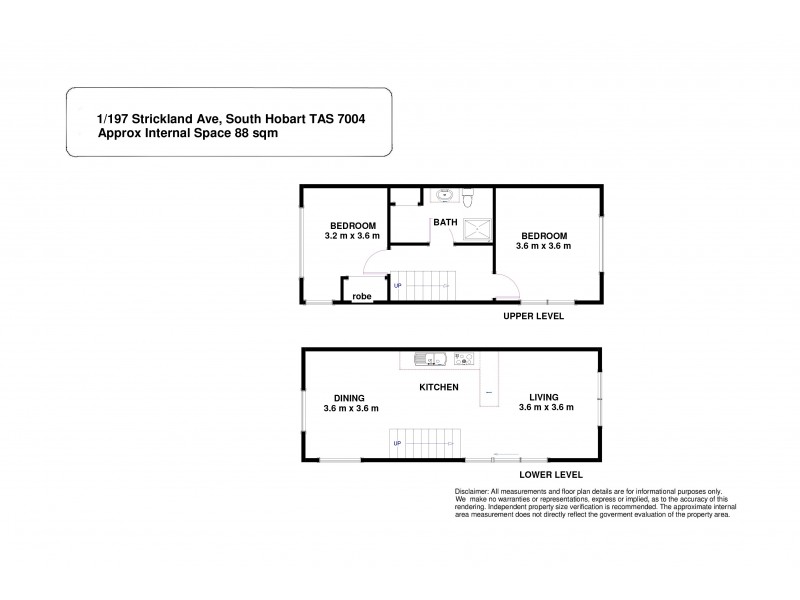 1/197 Strickland Avenue, South Hobart TAS 7004 Floorplan
