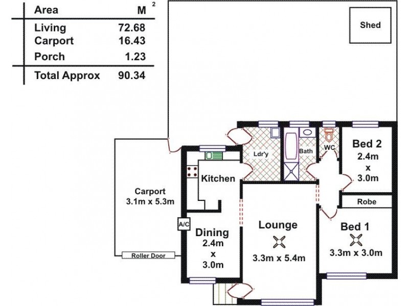 Unit 1, 2 – 4 Dean Street, Gawler West SA 5118 Floorplan