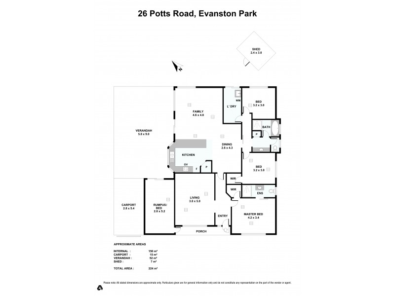 26 Potts Road, Evanston Park SA 5116 Floorplan