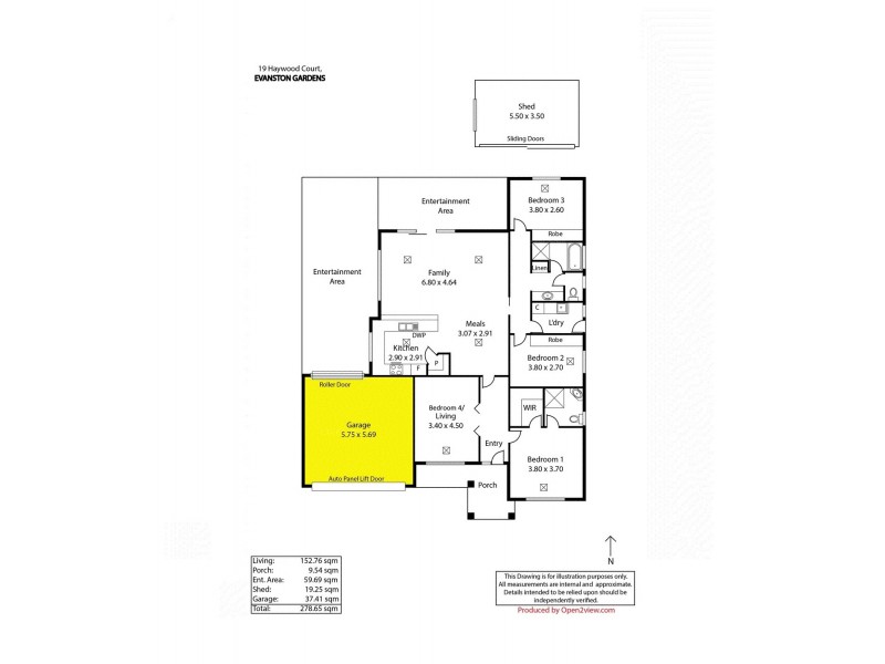 19 Haywood Court, Evanston Gardens SA 5116 Floorplan