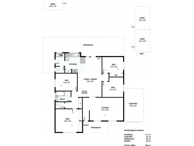 25 Clarke Road, Evanston Gardens SA 5116 Floorplan