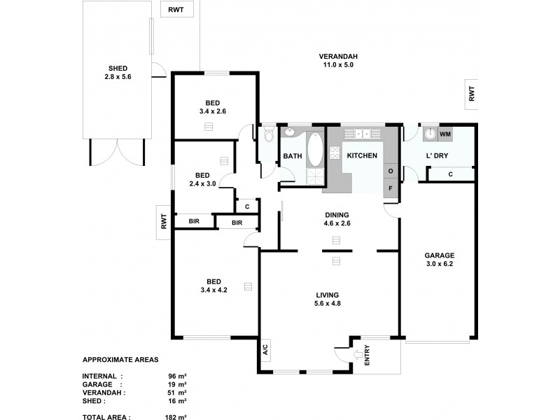 Unit 2, 18 Jerningham Street, Gawler SA 5118 Floorplan