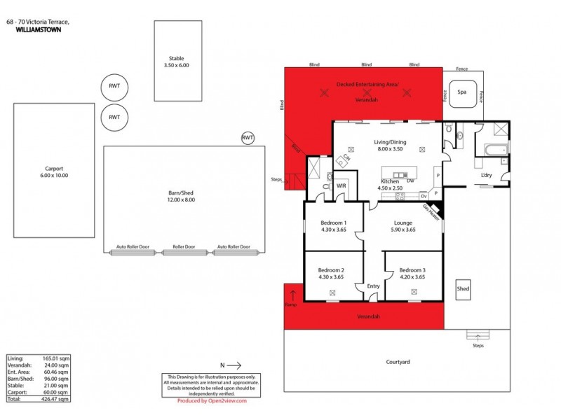 68 – 70 Victoria Terrace, Williamstown SA 5351 Floorplan