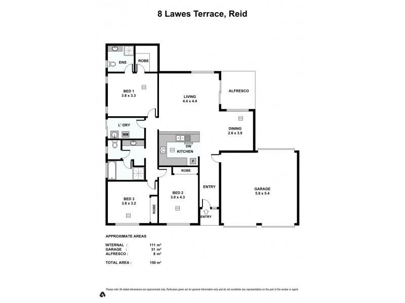 8 Lawes Terrace, Reid SA 5118