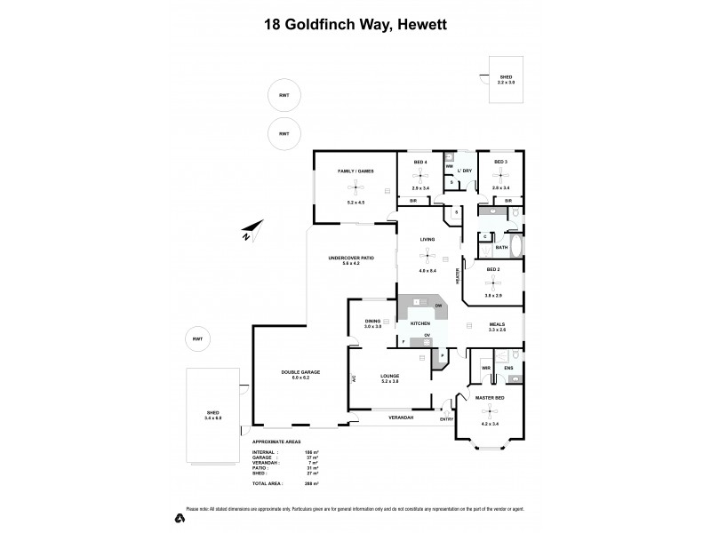 18 Goldfinch Way, Hewett SA 5118 Floorplan