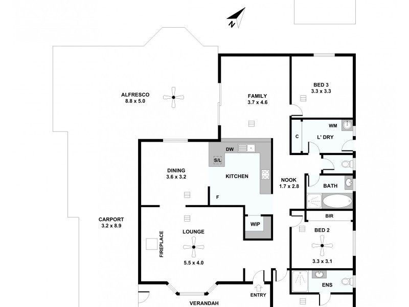 12 Baldock Street, Evanston Park SA 5116 Floorplan