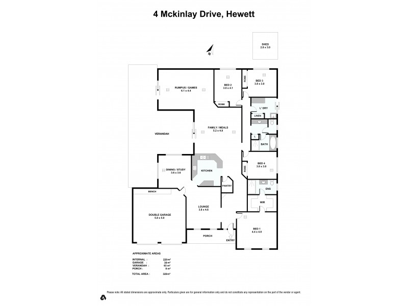 4 McKinlay Drive, Hewett SA 5118 Floorplan