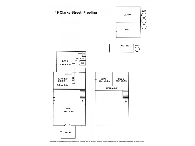 19 Clarke Street, Freeling SA 5372 Floorplan