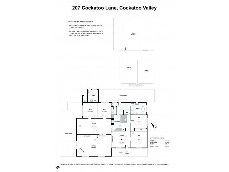 207 Cockatoo Lane, Cockatoo Valley SA 5351 Floorplan