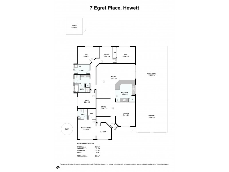 7 Egret Place, Hewett SA 5118 Floorplan