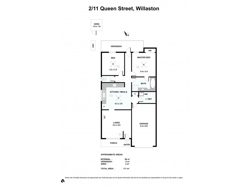 2/11 Queen Street, Willaston SA 5118 Floorplan